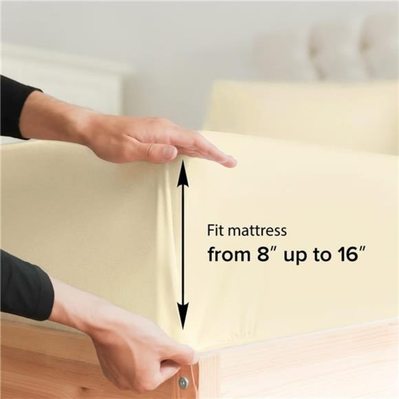 4 Pcs Sheet Set Breathable Cooling Hotel Luxury Extra Soft Deep Pockets Easy Fit - Picture 3 of 6